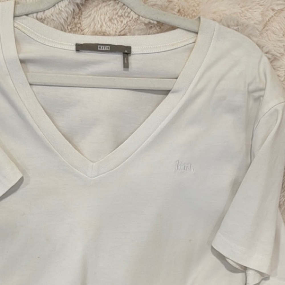 Kith White V-Neck Short Sleeve Tee